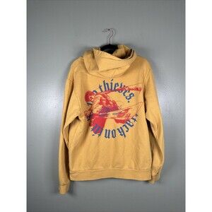 100‎ THIEVES x ATTACK ON TITAN Yellow Hoodie Adult Size Medium
